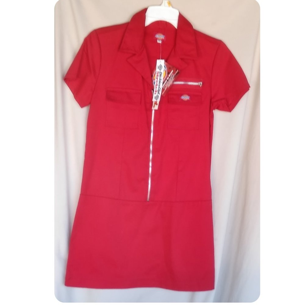 Dickies Girl Zip Up Annie Short Sleeve Size M